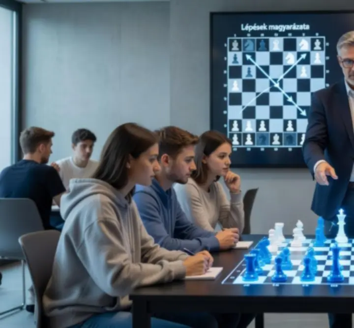 Élő sakk edzés a Smart Game Adventure budapesti akadémiáján